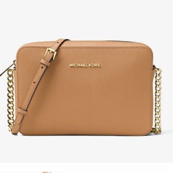 Michael Kors brown gold hardware cross body purse - Picture 1 of 5